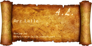 Arz Lelle névjegykártya